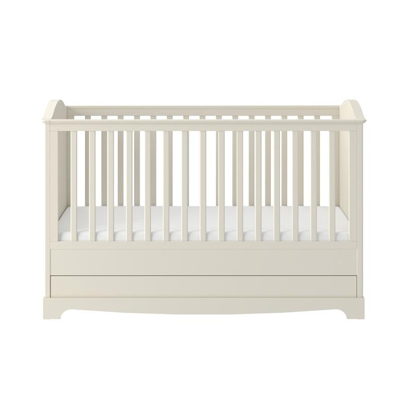 Bellamy Royal Timeless Latte Łóżeczko 140x70 z szufladą