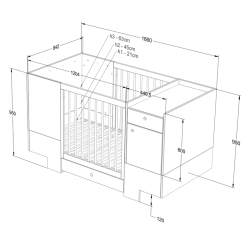 Wood Luck Design Łóżko Smart 80x120/160