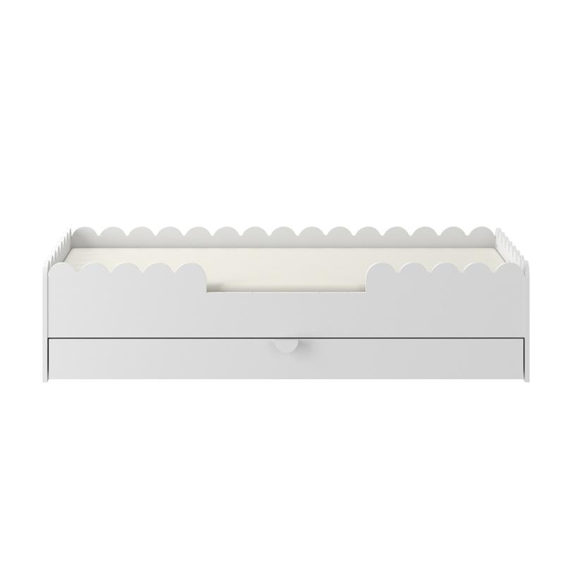 Łóżko dziecięce montessori Book Nook 160x80cm Snow (z szufladą)