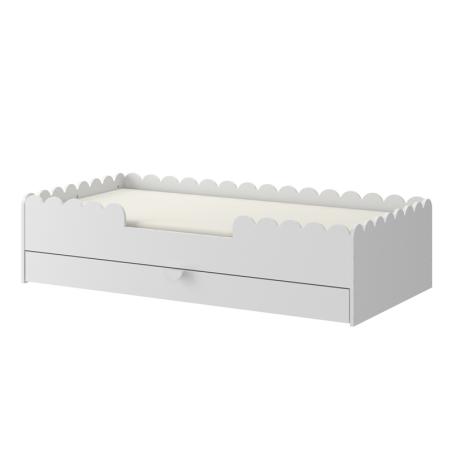 Łóżko dziecięce montessori Book Nook 160x80cm Snow (z szufladą)