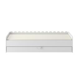 Łóżko dziecięce montessori Book Nook 160x80cm Snow (z szufladą)