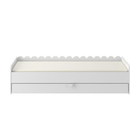 Łóżko dziecięce montessori Book Nook 160x80cm Snow (z szufladą)