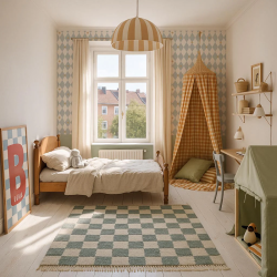 Dekornik Tapeta French Diamonds With Stars