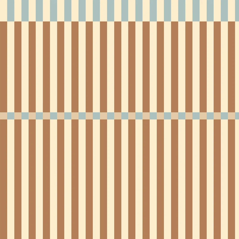 Dekornik Tapeta Stripes Nostalgia Brown Blue Vintage