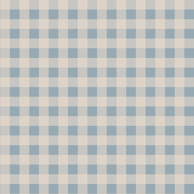 Dekornik Tapeta Check Minimini Blue Cream