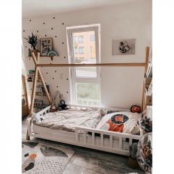 Łóżko Tipi Kimi 180x90 Biały Naturalny