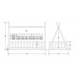 Łóżko Tipi Kimi 180x90 Biały Naturalny