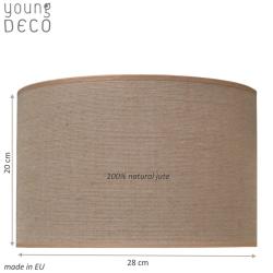 Young Deco - Lampa Sufitowa Mini Naturalna Juta