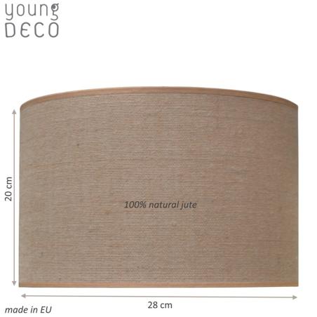 Young Deco - Lampa Sufitowa Mini Naturalna Juta