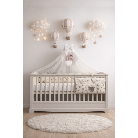 Bellamy Royal Timeless Latte Łóżeczko 140x70 z szufladą