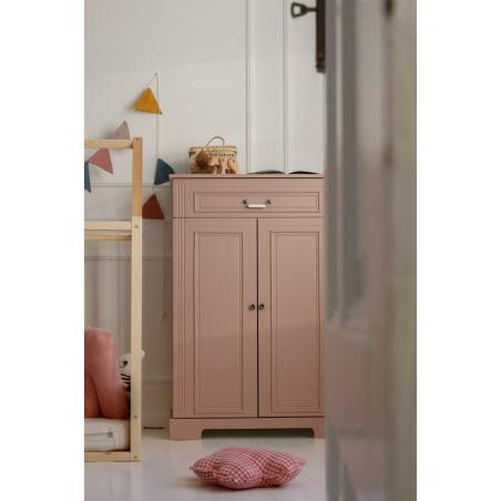Bellamy Ines Wysoka Komoda Dwudrzwiowa Vintage Rose