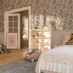 Tapeta dla dzieci Woodland Różowa