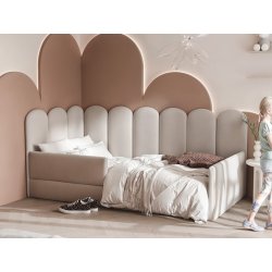 Łóżko tapicerowane przypodłogowe Jasmine 90x200cm